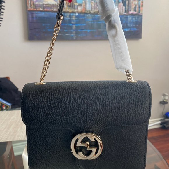 Brand New Gucci Chain Wallet Marmont Calfskin Blac - Picture 1 of 7